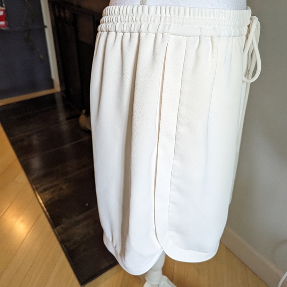 J.Crew Women's 12 Tall Ivory White Round Hem Pull On Skirt Drawstring Waist - Picture 4 of 11